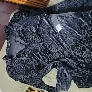 Lightweight black floral top